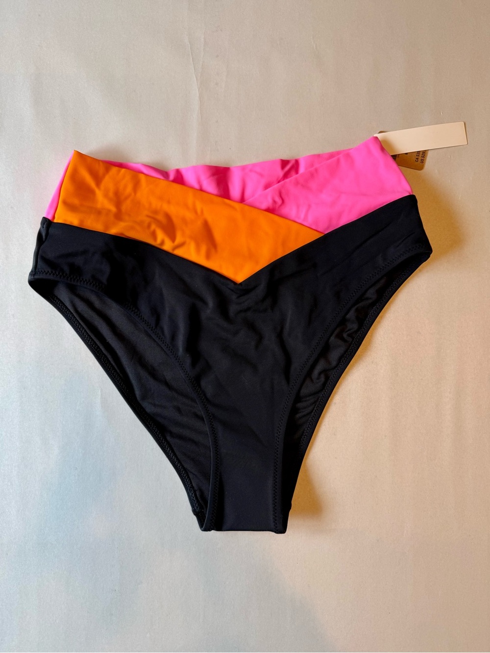 VS Pink Crossover High-Waist Bikini Bottoms